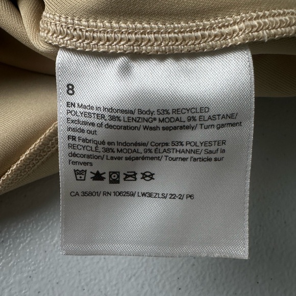 Lululemon Softstreme Perfectly Oversized Cropped Crew Sweatshirt Womens 8 Biege - Picture 5 of 7